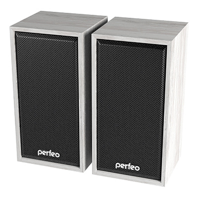 Колонки 2.0 Perfeo Cabinet 2x3Вт USB дерево белый дуб (1/15)