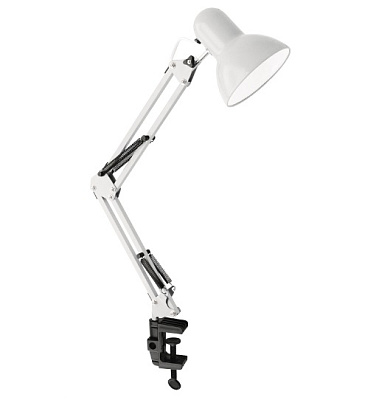 Св-к наст струбцина Е27 Ultraflash UF-312P C01 белый 60Вт (20)