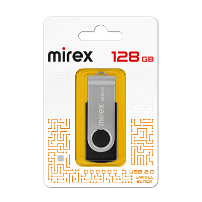 Флэш-диск Mirex_128GB Swivel черный