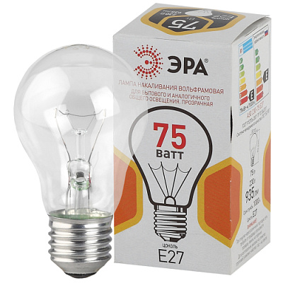 Лампа накал А50 75Вт Е27 Эра (10)