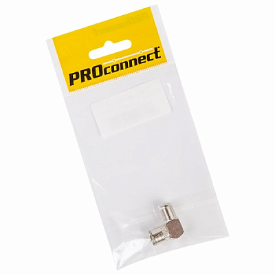Переходник Proconnect гн F - гн TV угловой инд упак (10)