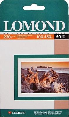 Бумага А6 LOMOND (100х150) 230/50 матовая (1/56)