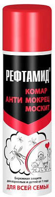 Рефтамид аэр Для всей семьи 145мл клещ комар мошка (24)*