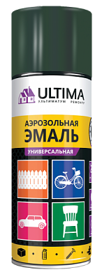 Эмаль аэрозольная зеленый мох RAL 6005 520мл Ultima (12)
