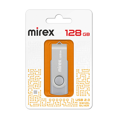 Флэш-диск Mirex_128GB Swivel серебристый