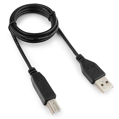 Каб. USB AM-BM 1 м Гарнизон черный (200)