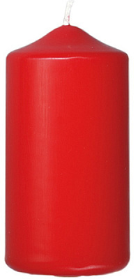 Свеча столбик 12см d56 Красная б/уп (24)