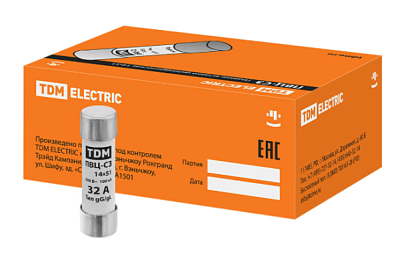 Вставка плавкая ПВЦ-С3 14х51 32А TDM (20/640)