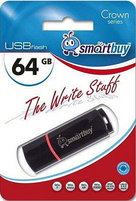 Флэш-диск SmartBuy 64GB Crown черный