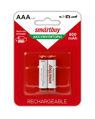 Акк NiMh R 3  800мАч SmartBuy 2xBL (24/240)