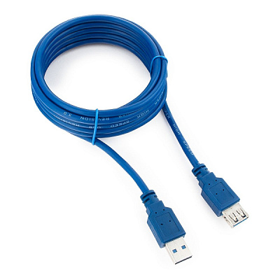 Удл. USB3.0 AM-AF 3м Cablexpert PRO двойное экранирование медь синий (1/100)