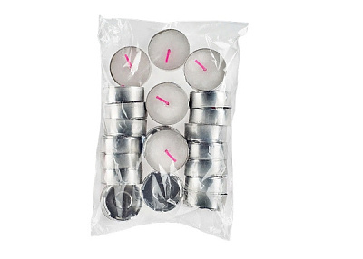 Свечи чайные в гильзе 1,5см d37,5 10гх25шт (24)*