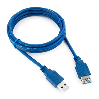Удл. USB3.0 AM-AF 1.8м Cablexpert PRO двойное экранирование медь синий (1/100)