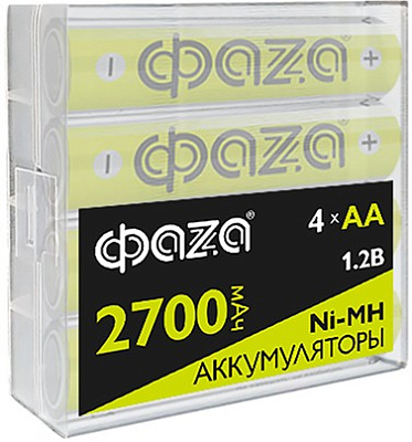 Акк NiMh R 6 2700мА*ч Фаzа 4Бокс (40)