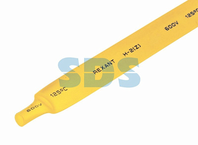Трубка термоусадочная ТУТнг 9/4.5мм желтый 1м Rexant (50)