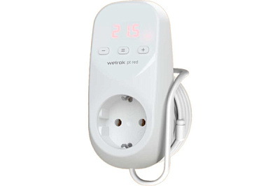 Терморегулятор Welrok pt red 16А 220В выносной датчик 2м в розетку