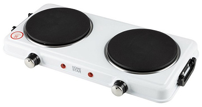 Электроплитка 2конф Homestar HS-1110 2000Вт чугун  d155мм белый (6)