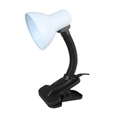 Св-к наст прищепка Е27 Ultraflash UF-320 C01 белый пакет 60Вт (36)