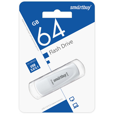 Флэш-диск SmartBuy 64GB USB 3.1 Scout белый
