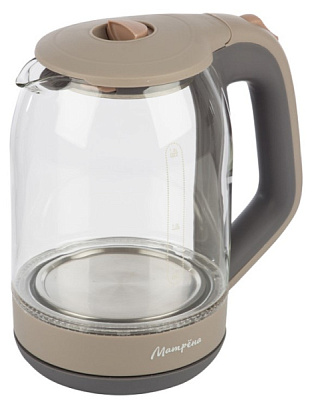 Чайник электр стекло Матрёна MA-006 1.8л 1500Вт бежевый (12)