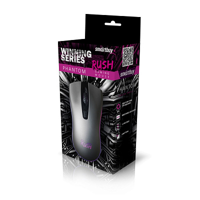 Мышь игр Smartbuy 713 Rush Phantom 4кн 1600dpi подсветка металл (100)