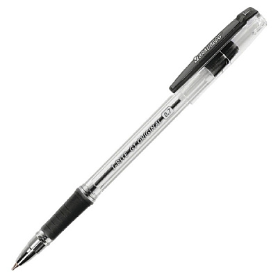 Ручка шарик.масляная Brauberg "i-Rite GT" 0,7 мм с грипом черный стержень (24/12)