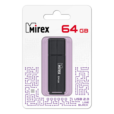 Флэш-диск Mirex 64GB Line черный