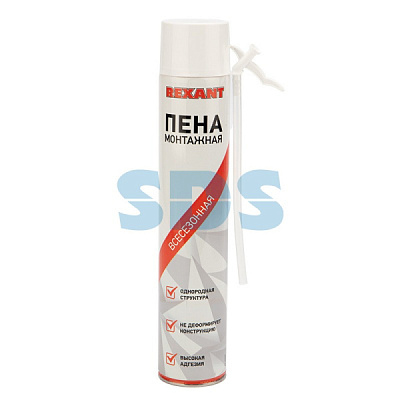 Пена монтаж бытовая Rexant 580г 50л всесезонная (16)