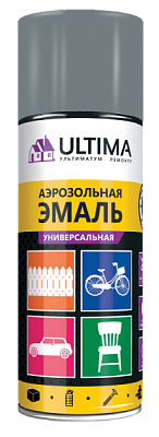 Эмаль аэрозольная серый RAL 7040 520мл Ultima (12)
