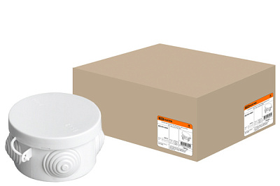 Коробка TDM ø65х40мм IP54 4ввода штрихкод (180)