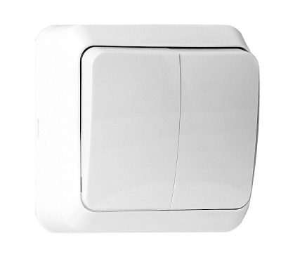 Выкл Smartbuy Юпитер 2кл белый (10/200)