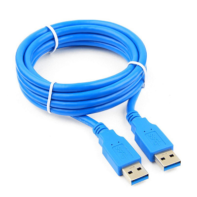 Каб. USB3.0 AM-AM 1.8 м Cablexpert PRO двойное экранирование медь синий пакет (100)