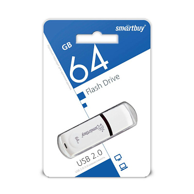 Флэш-диск SmartBuy 64GB Paean белый