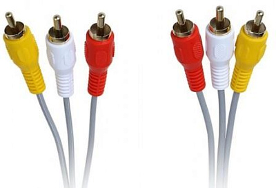 Кабель 3RCA - 3RCA  1.8м SmartBuy серый, пакет (1/50)
