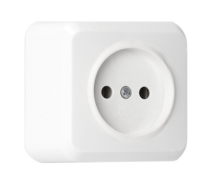 Розетка Smartbuy Юпитер 1-ая б/з белый керамика (10/200)