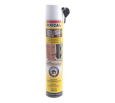 Пена монтаж бытовая Soudal 45л 750мл 945г зимняя (12)