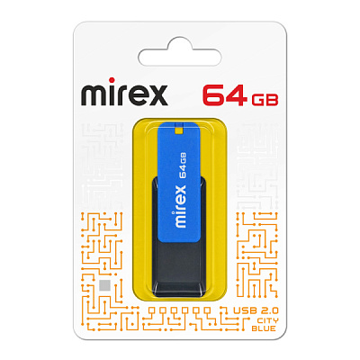 Флэш-диск Mirex 64GB City желтый